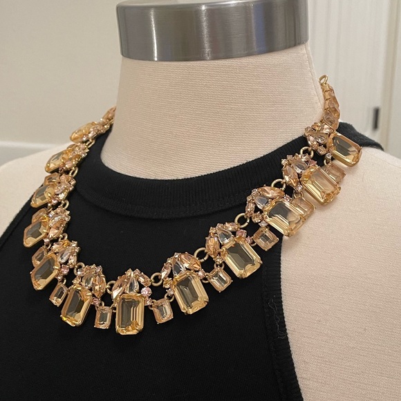 J Crew Cluster Drop Stone Necklace - Picture 9 of 13